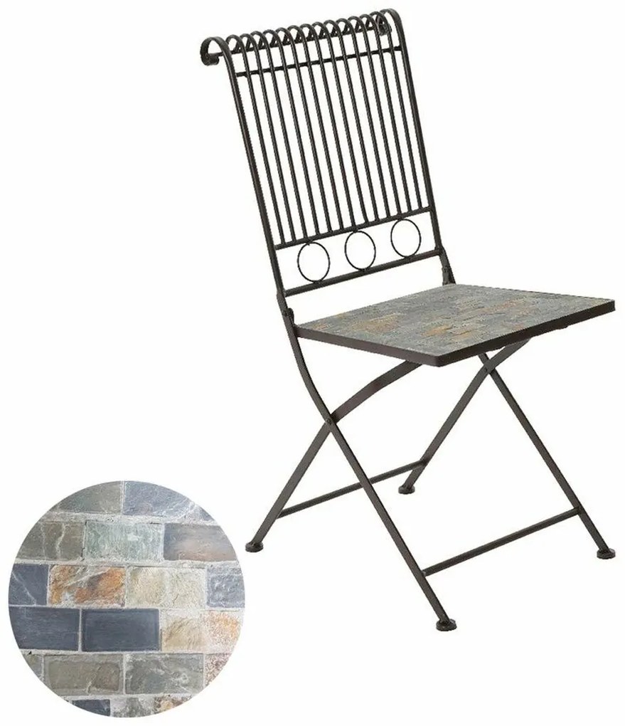 πτυσσόμενη καρέκλα Kaemingk Stuttgart Λευκό Καφέ 39 x 39 x 9 cm