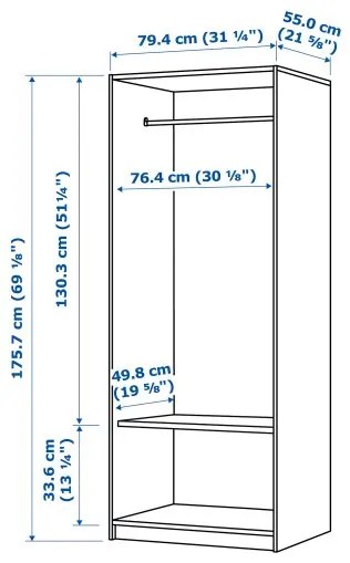 KLEPPSTAD ντουλάπα με 2 πόρτες 804.372.34