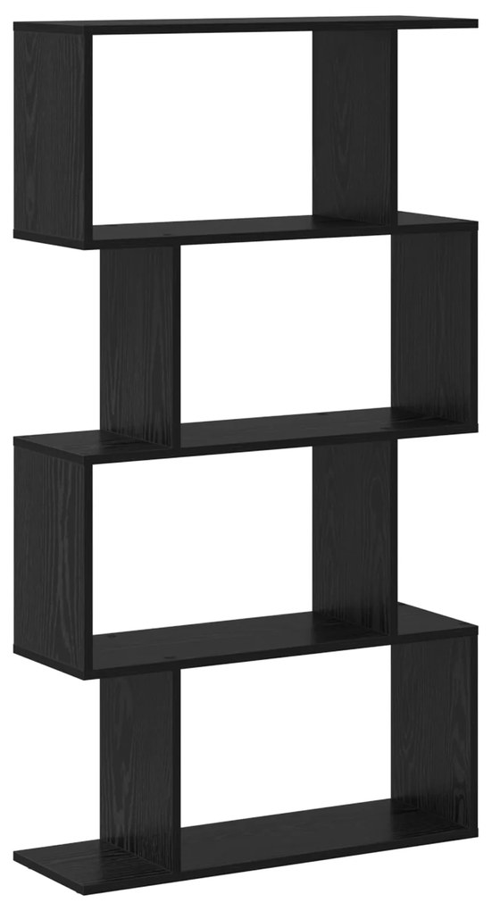 vidaXL Βιβλιοθήκη Μαύρη δρυς 70 x 24 x 129 εκ. Επεξεργασμένο ξύλο