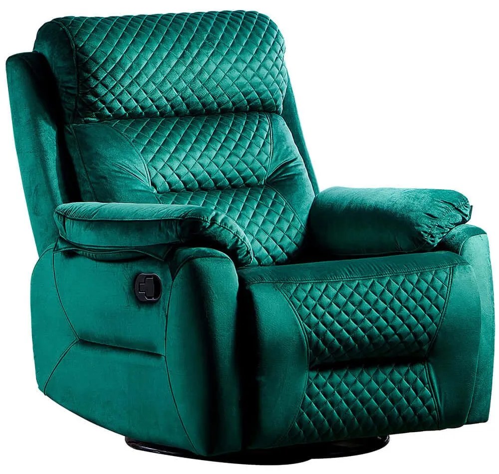 Πολυθρόνα Relax Περιστρεφόμενη Trone 480NRN2506 80x80x105cm Green