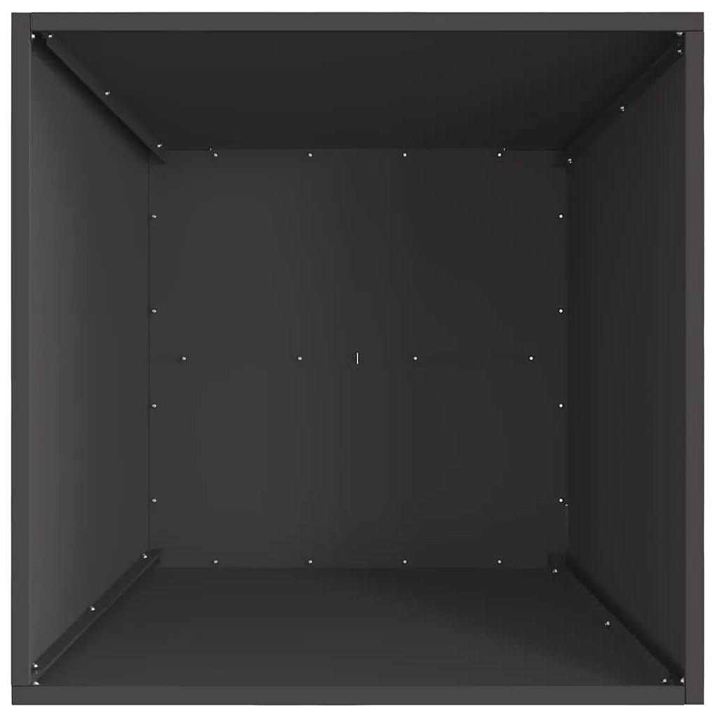 vidaXL Τζάκι Φωτιά Τετράγωνο Μαύρο 60x60x30 εκ. Ατσάλι