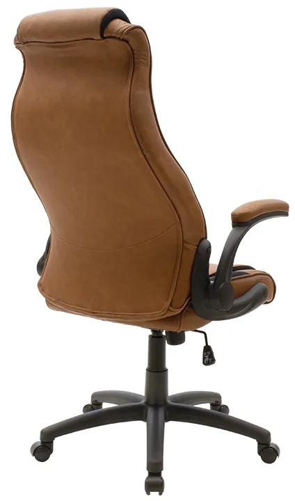 Καρέκλα γραφείου διευθυντή Bear pakoworld pu ταμπά antique-μαύρο - Μέταλλο - 033-000013