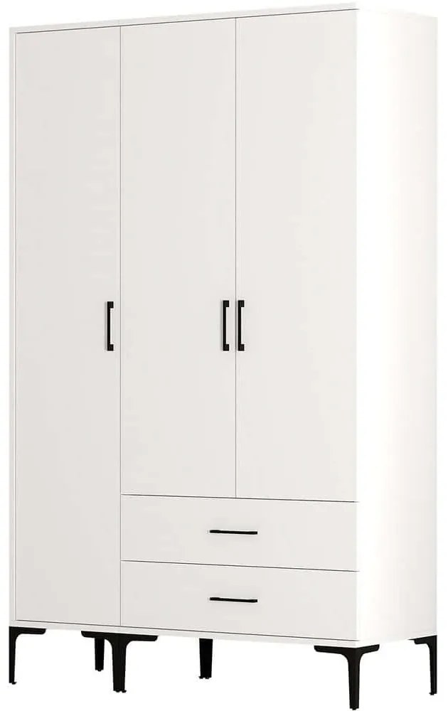 Ντουλάπα Τρίφυλλη Kumsal 845HCT5463 120x47,5x201,4cm White Τρίφυλλη