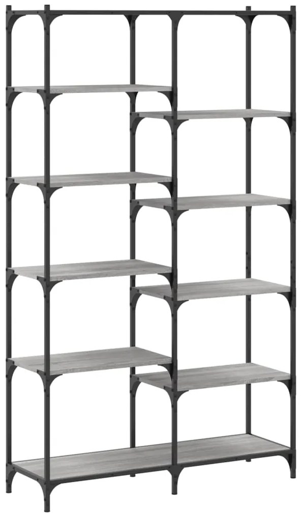 vidaXL Βιβλιοθήκη Γκρι Sonoma 100x32x170 εκ. Επεξεργ. Ξύλο / Σίδηρος