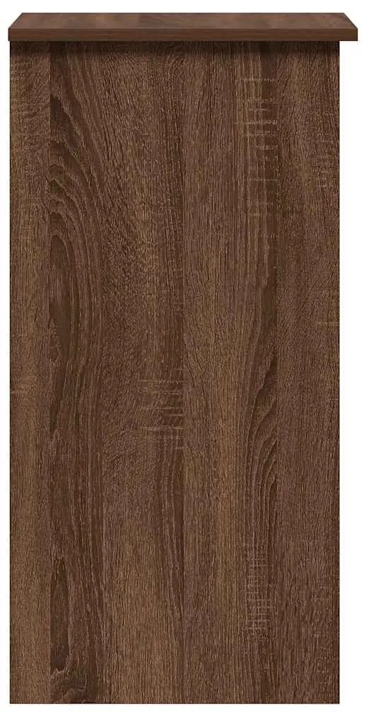 vidaXL Γραφείο με Ράφια Καφέ Δρυς 184x40x78 εκ Επεξεργασμένο Ξύλο