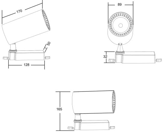 Σποτ ράγας Maytoni Vuoro 40W3K-Leuko