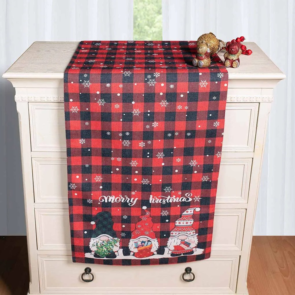 Χριστουγεννιάτικη Τραβέρσα (45x170) Silk Fashion KS2025-11