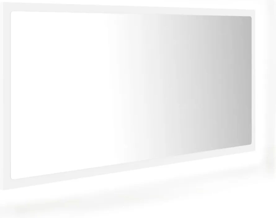 vidaXL Καθρέφτης Μπάνιου με LED Λευκός 90 x 8,5 x 37 εκ. Ακρυλικός