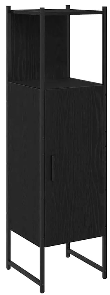 vidaXL Σετ Επίπλων Μπάνιου με πόρτα 3 pcs Μαύρο 33 x 33 x 102.5 εκ