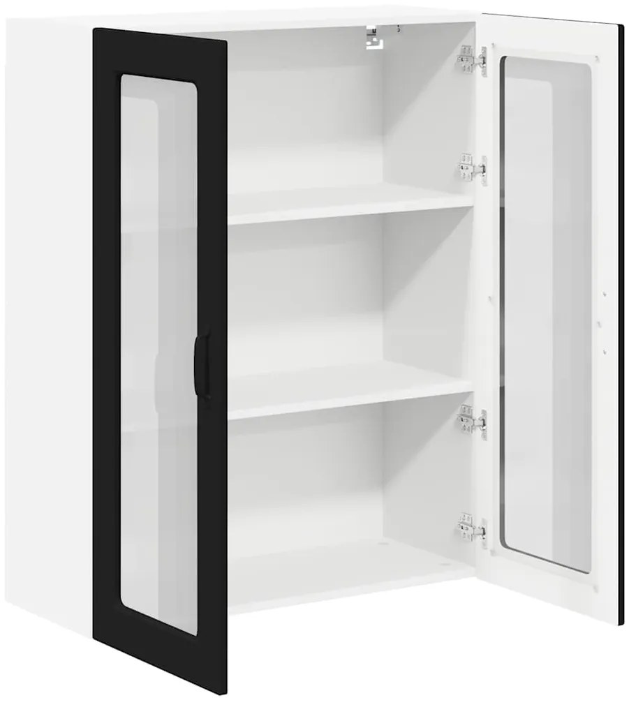vidaXL Κρεμαστό ντουλάπι κουζίνας Επιτοίχιο Μαύρο 80 x 31 x 100 εκ.