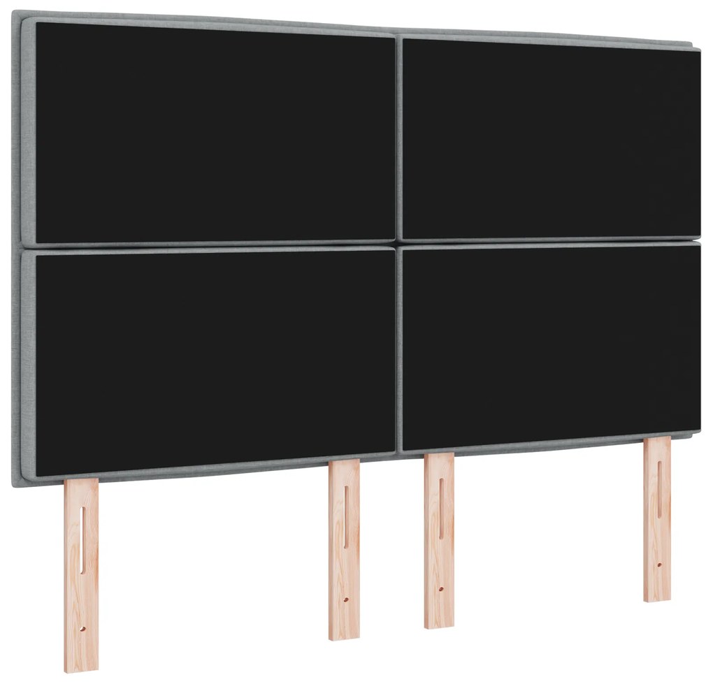 vidaXL Κεφαλάρι Ρυθμιζόμενο Ύψος Ανοιχτό γκρι 140 cm ύφασμα