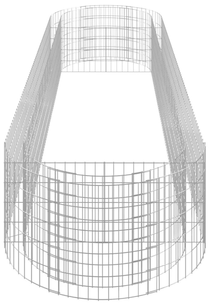 vidaXL Συρματοκιβώτιο-Γλάστρα Υπερυψωμένη 400x100x50 εκ Γαλβαν. Ατσάλι