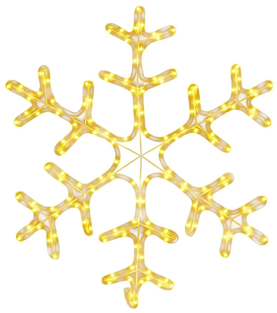 vidaXL Χριστουγενν. Φιγούρα Χιονονιφάδα 144 LED Θερμό Λευκό 59x59 εκ.