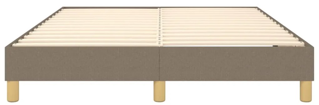 vidaXL Σκελετός Κρεβατιού Χωρίς Στρώμα Taupe 140x190 εκ. Υφασμάτινο
