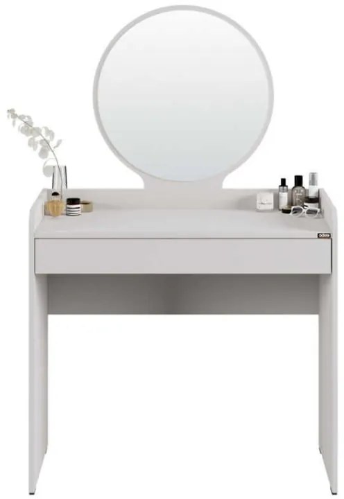 Τουαλέτα με καθρέπτη Curve Megapap χρώμα λευκό 90x47x142εκ.