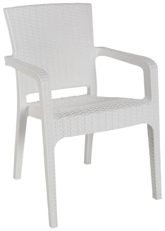Τραπεζαρία Groovy-Halcyon σετ 3τεμ PP λευκό 80x80x74,5εκ. 80x80x74.5 εκ.