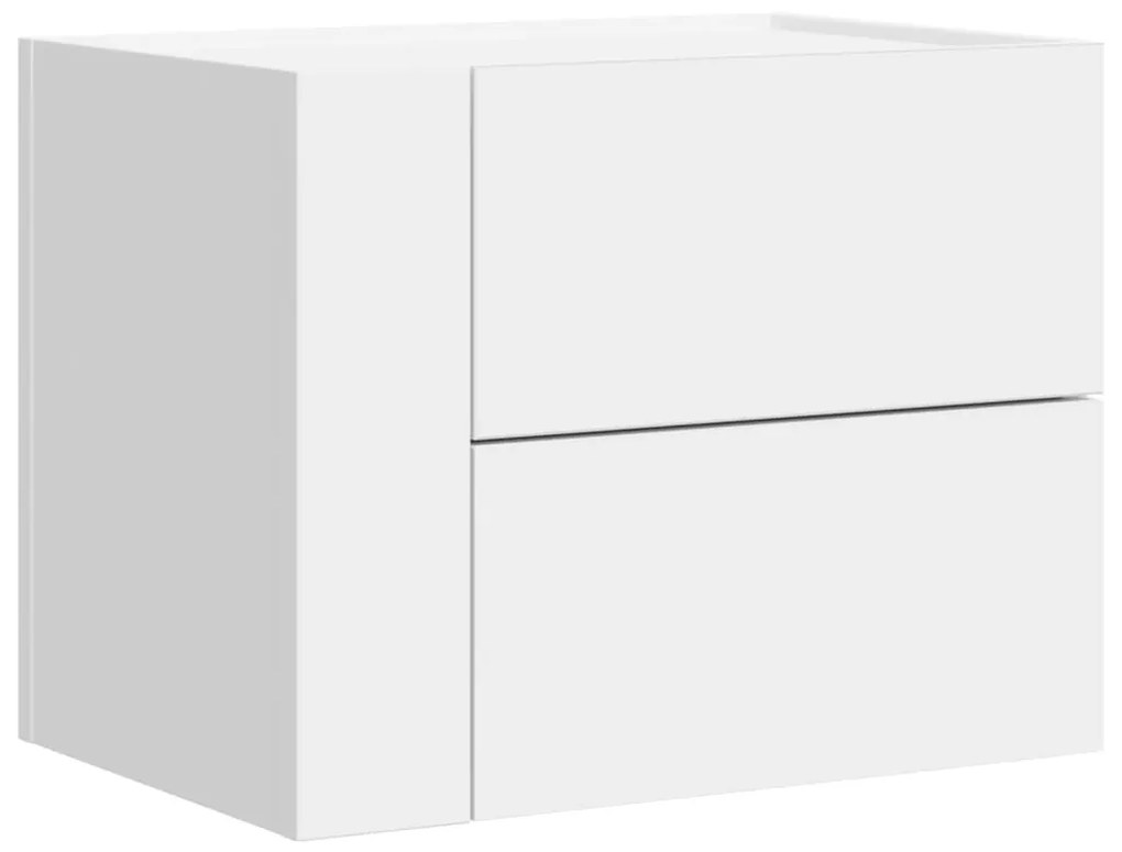 vidaXL Κομοδίνα Επιτοίχια 2 τεμ. Λευκά 45x30x35 εκ.