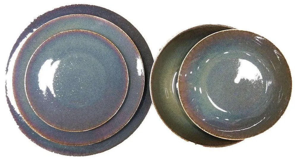 Σερβίτσιο Πιάτα Φαγητού (Σετ 20Τμχ) 47.200.40 Emerald Green Cryspo Trio 20 τμχ Πορσελάνη