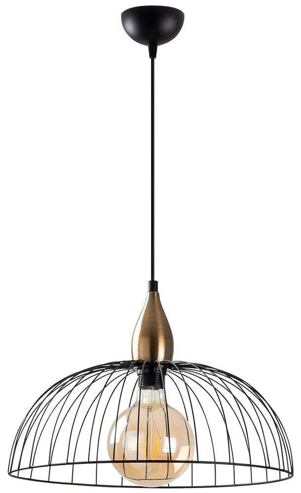 Φωτιστικό Οροφής Kadeh 584TTM1166 40x40x126cm 1xE27 40W Black-Gold Opviq