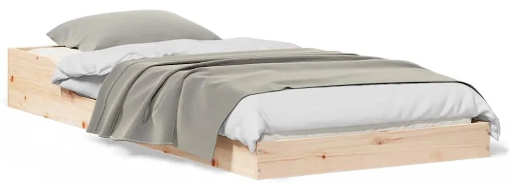 vidaXL Σκελετός Κρεβατιού Καφέ 90 x 210 cm Μασίφ ξύλο πεύκου