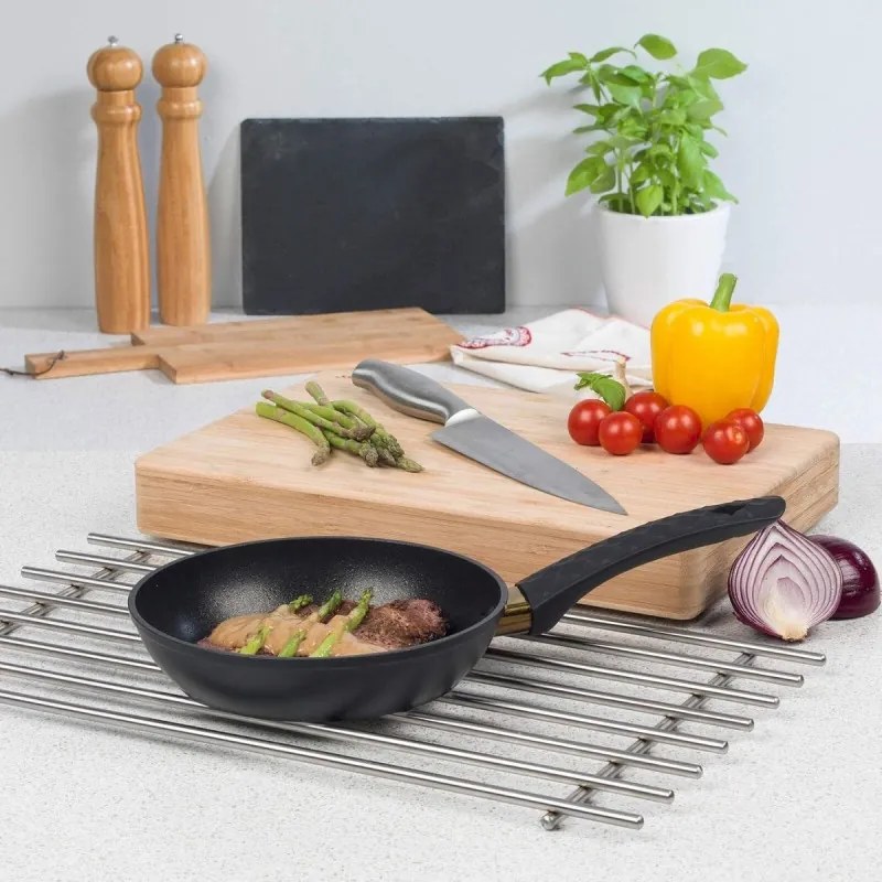 Σετ κατσαρολών και τηγανιών Royalty Line FD10, 10 τεμαχίων, Χυτό αλουμίνιο, επίστρωση μαρμάρου Greblon, Επαγωγή, Μαύρο