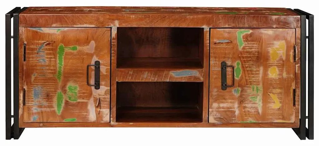 vidaXL Ντουλάπι TV Πολύχρωμο 120 x 30 x 50 cm Μασίφ ανακυκλωμένο ξύλο