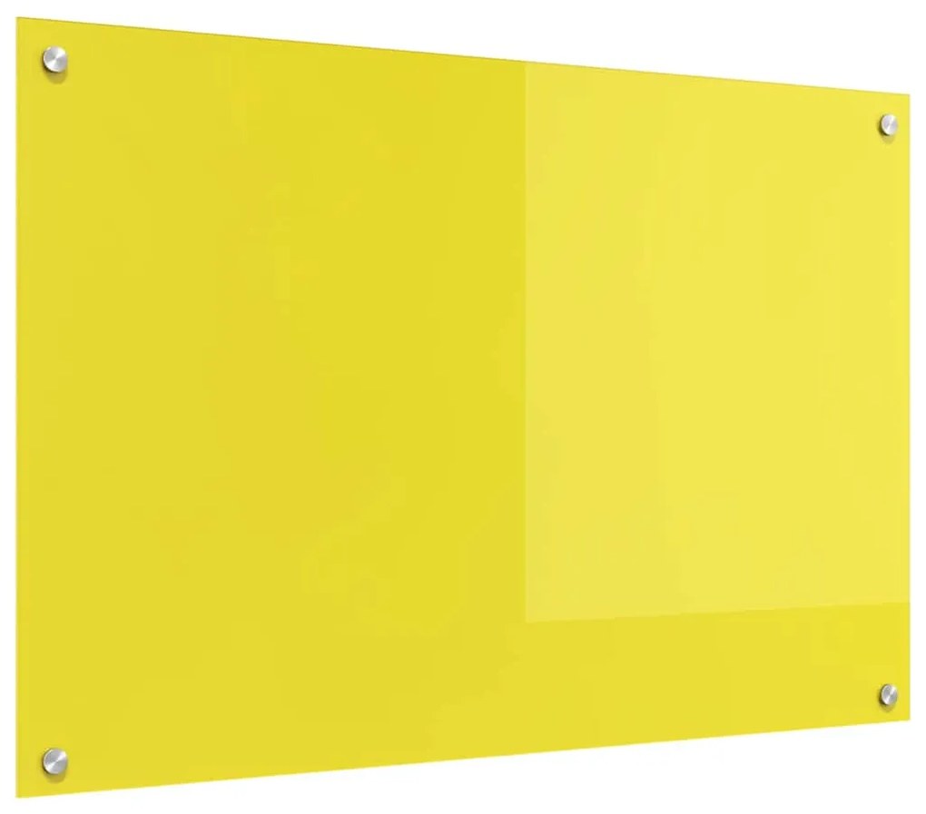 vidaXL Πίσω Πάνελ Κουζίνας Κίτρινο 90 x 60 x 0.6 εκ. σκληρυμένο γυαλί