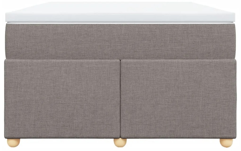 vidaXL Κρεβάτι Boxspring με Στρώμα Taupe 120x190 εκ. Υφασμάτινο