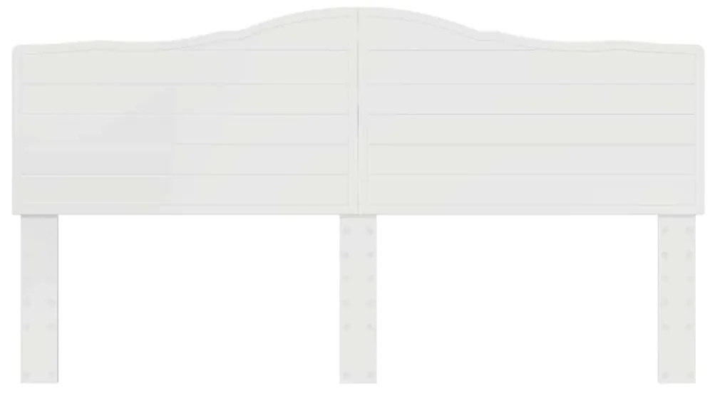 vidaXL Κεφαλάρι με κεφαλάρι Λαμπερό Λευκό 200 cm Επεξεργασμένο ξύλο