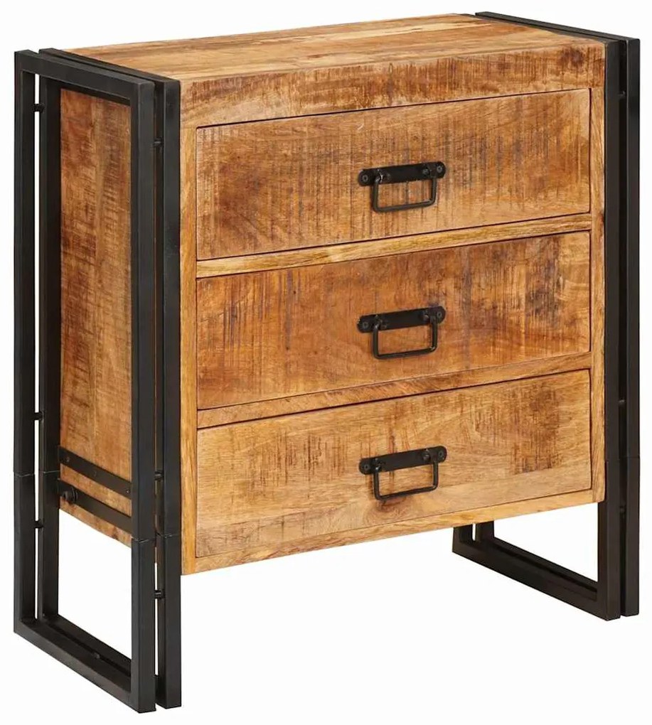 vidaXL Πλαϊνό γραφείο Καφέ 66 x 33 x 70 εκ. Στερεό ξύλο μάνγκο