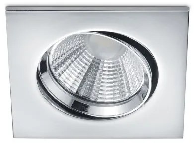 Χωνευτό Σποτ Φωτιστικό Οροφής LED 5,5W Τετράγωνο Περιστρεφόμενο ΙΡ23 Dimmable 36 Μοίρες Pamir Trio Lighting-650410106-Χρώμιο 650410106