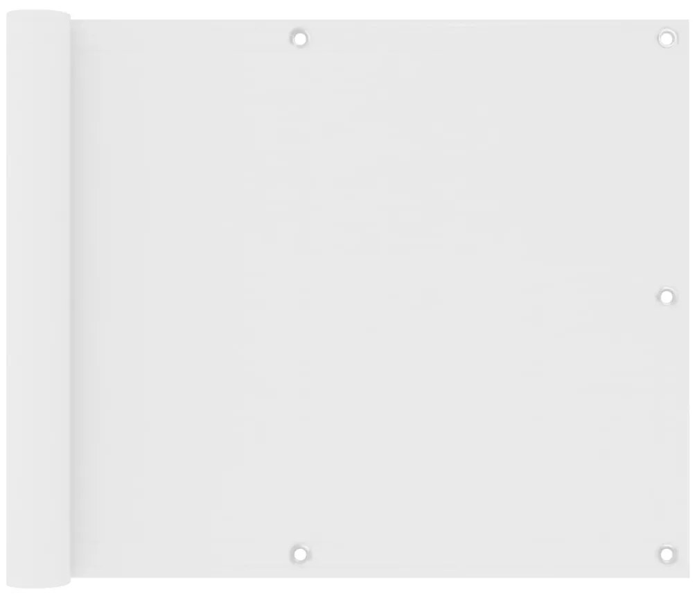 vidaXL Διαχωριστικό Βεράντας Λευκό 75 x 400 εκ. Ύφασμα Oxford