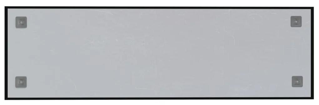 vidaXL Πίνακας Επιτοίχιος Μαγνητικός Μαύρος 100 x 30 εκ. Ψημένο Γυαλί