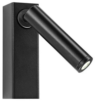 Απλίκα Φωτιστικό Τοίχου Σποτ LED 2W 3000K Μέταλλο Luma-01169-18-black-Μαύρο 01169-18-black