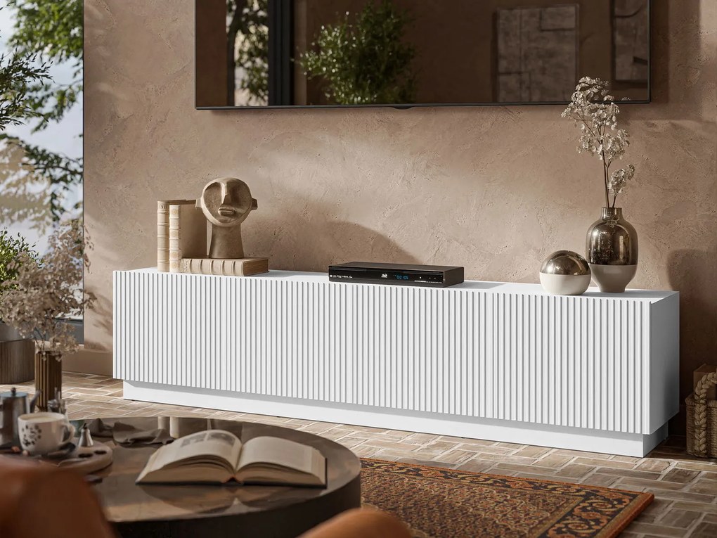 Έπιπλο Τηλεόρασης Liverti 4D-Λευκό