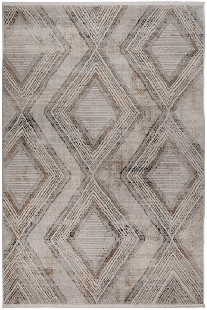 Χαλί Germaine JG37A Light Grey-Dark Beige Βιοκαρπέτ 200X290cm