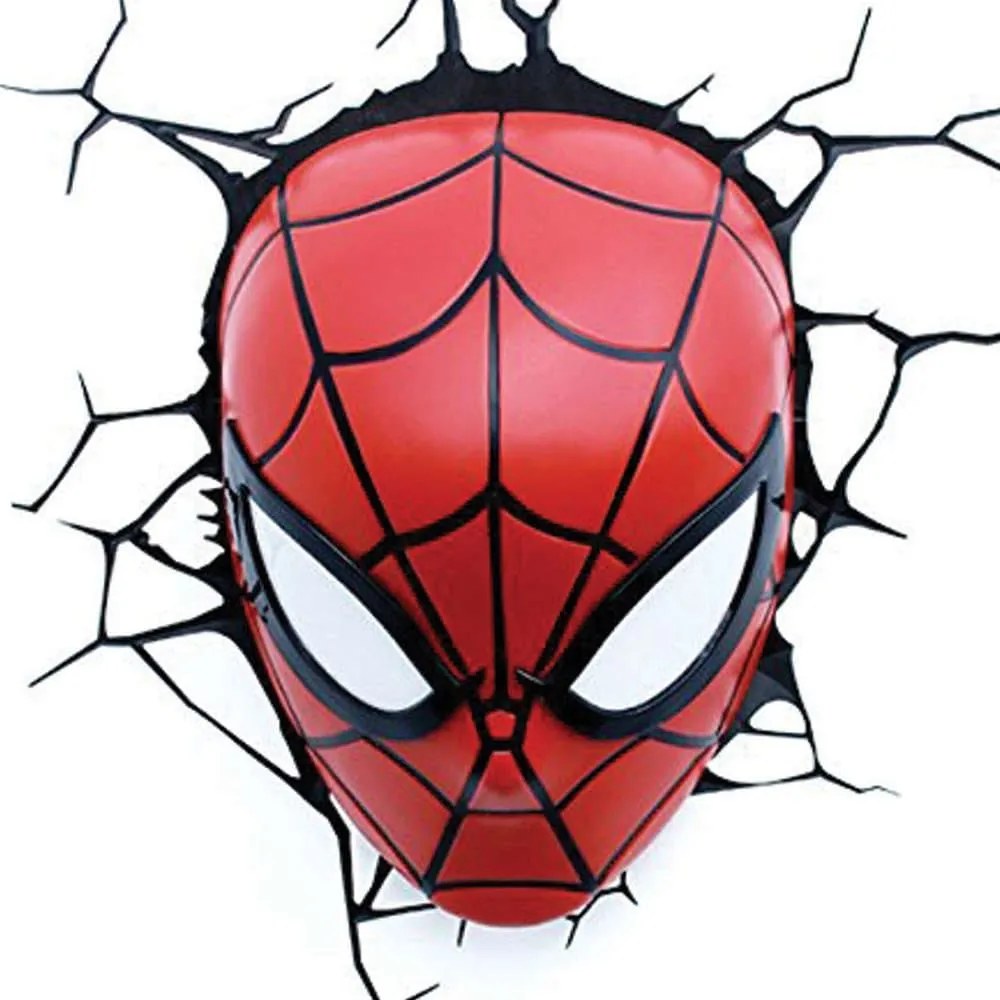 Φωτιστικό Τοίχου Παιδικό Spiderman Face 3D Deco Light 49466 Black-Red The Source