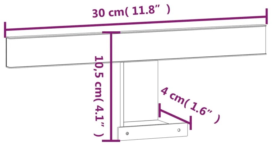 vidaXL Φωτιστικό Καθρέφτη LED 5,5 W Ψυχρό Λευκό 30 εκ. 6000Κ