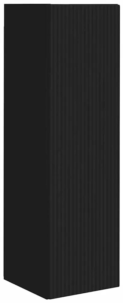 vidaXL Ντουλάπι Τηλεόρασης Τοίχου Επιτοίχιο Μαύρο 30 x 31 x 100 εκ.