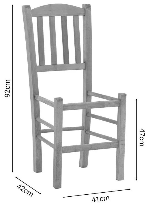 Καρέκλα καφενείου Damnir μασίφ ξύλο οξιάς λούστρο καρυδί 41x42x92εκ 41x42x92 εκ.