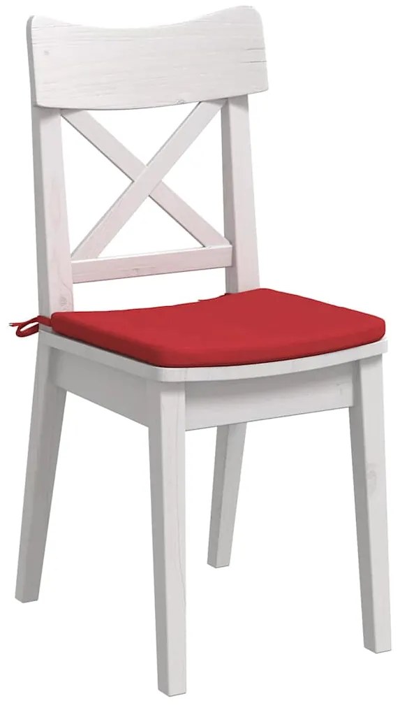 vidaXL Μαξιλάρια καθισμάτων 4 pcs Κόκκινο 40 x 40 x 3 cm ύφασμα