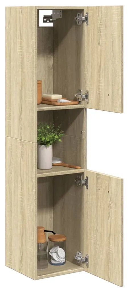 Στήλη Μπάνιου Sonoma Δρυς 30 x 30 x 130 εκ. από Επεξ. Ξύλο 849635