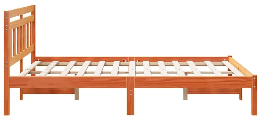 vidaXL Σκελετός Κρεβατιού Καφέ 120 x 190 cm Στερεά ξυλεία πεύκου