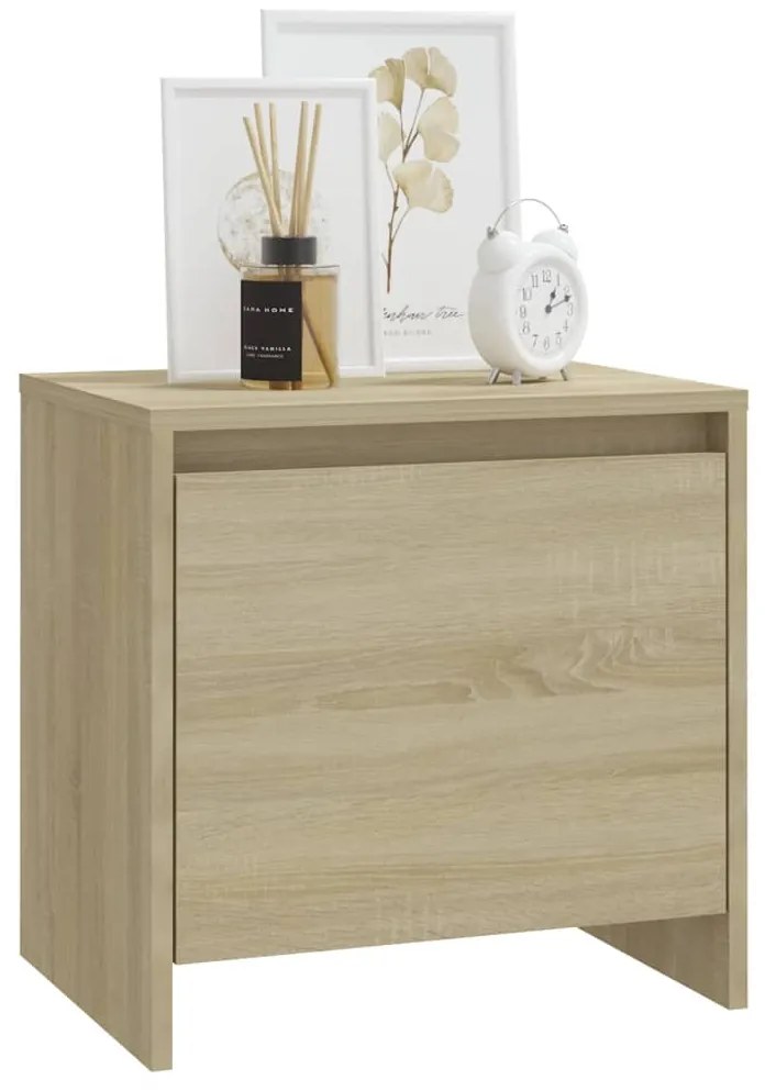 vidaXL Κομοδίνο Sonoma Δρυς 45x34x44,5 εκ. από Επεξεργασμένο Ξύλο