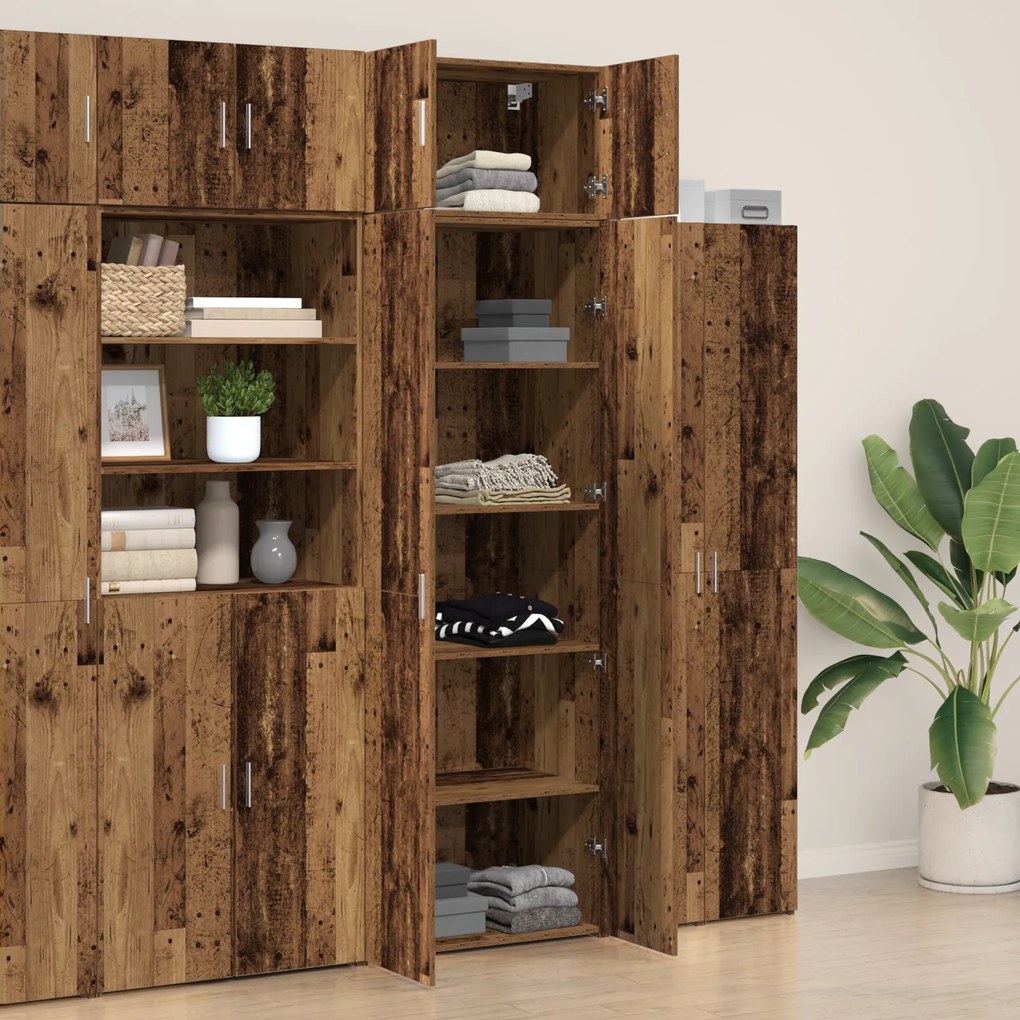 vidaXL Ντουλάπι Αποθήκευσης Παλαιού Ξύλου 70x42.5x225 cm Επεξεργασμένο Ξύλο