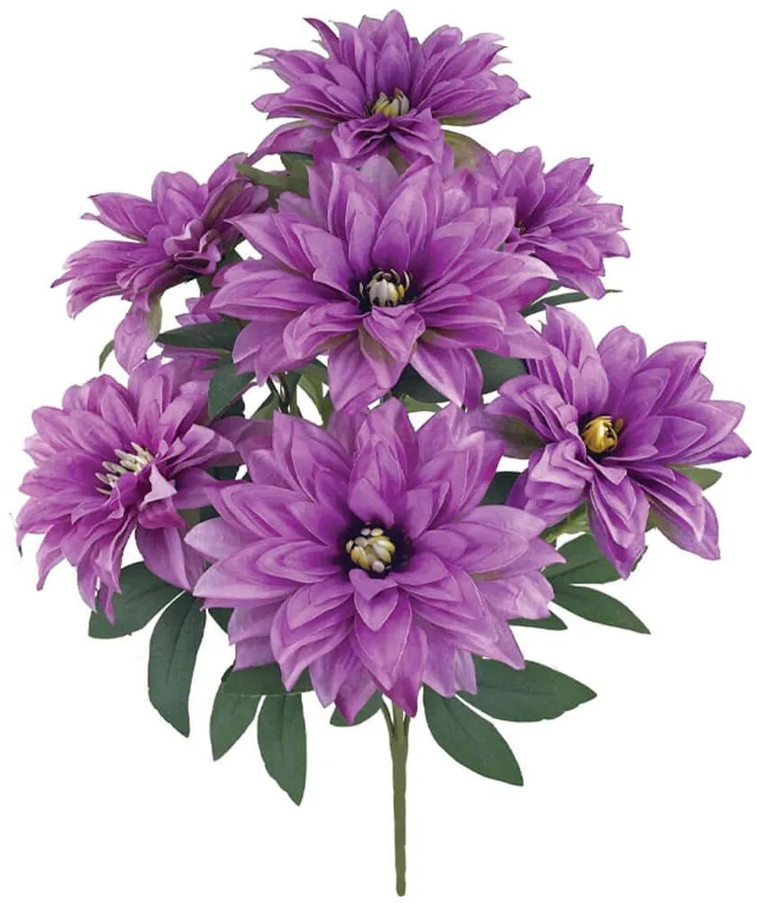 Τεχνητό Μπουκέτο Χρυσάνθεμα 00-00033-6 71cm Purple Marhome Συνθετικό Υλικό