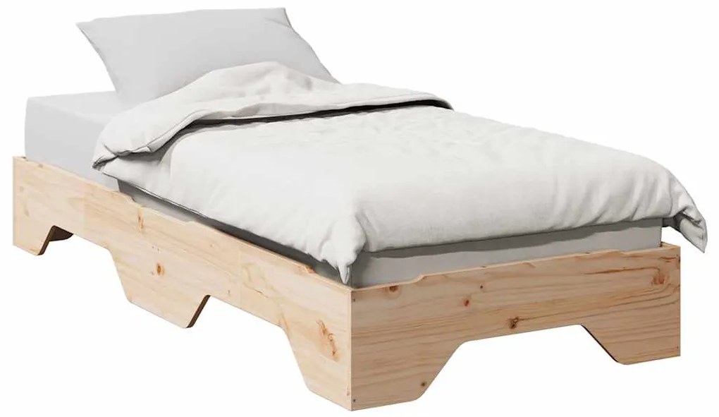 vidaXL Πλαίσιο κρεβατιού χωρίς στρώμα στοιβαζόμενο από μασίφ ξύλο
