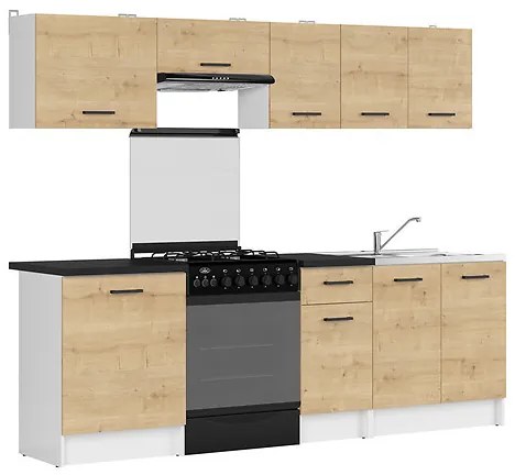 Σετ κουζίνας Boston 421, 240x45cm, 70 kg, Πλαστικοποιημένη μοριοσανίδα | Epipla1.gr