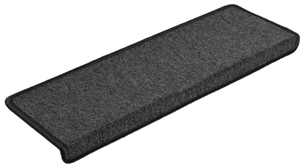 vidaXL Πατάκια Σκαλοπάτια 15 τεμ. Ανθρακί 65x21x4 εκ. με Ορθογώνια Άκρη