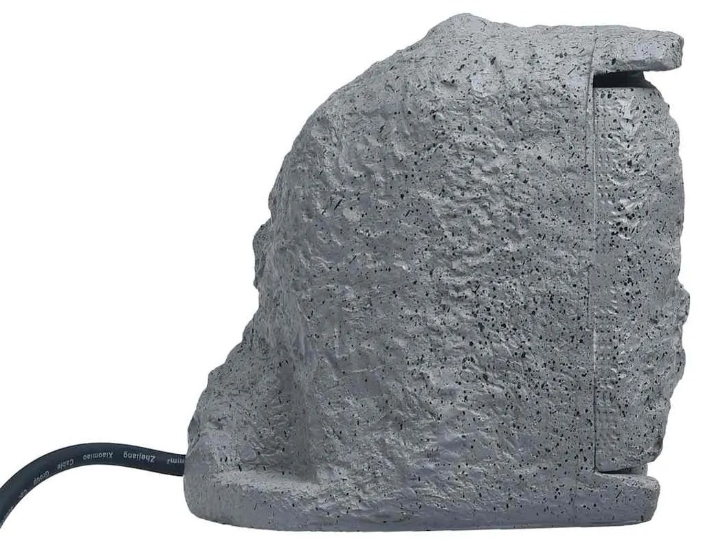 vidaXL Πολύπριζο Κήπου 4 Υποδοχές Αντίσταση στο Νερό Γκρι Συνθ. Ρητίνη